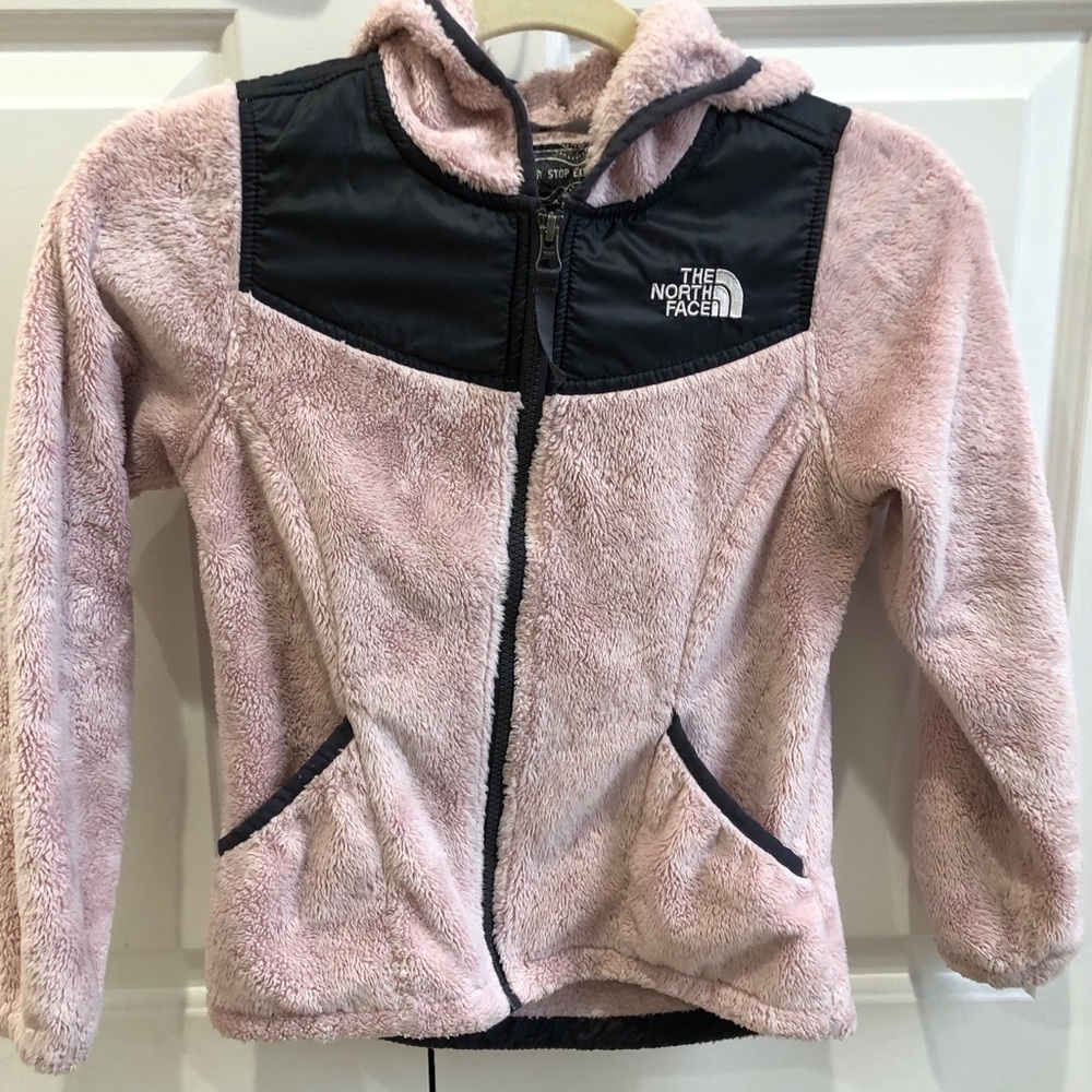 Girls pink North Face fleece jacket size 7/8